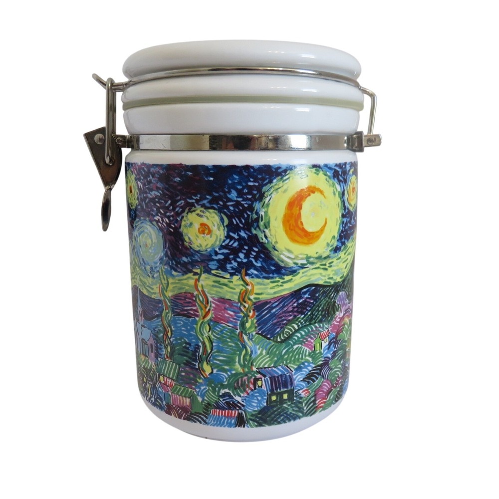 Chaleur Masters Collection Starry Night Van Gogh Ceramic Canister D Burrows
